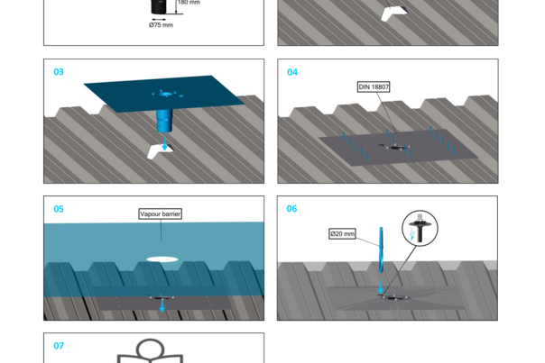 Akasison reinforcement plate XL75 with vapour barrier connection - code 747711